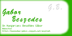 gabor beszedes business card
