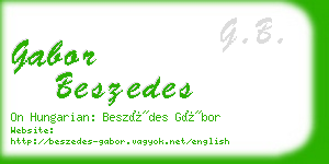 gabor beszedes business card
